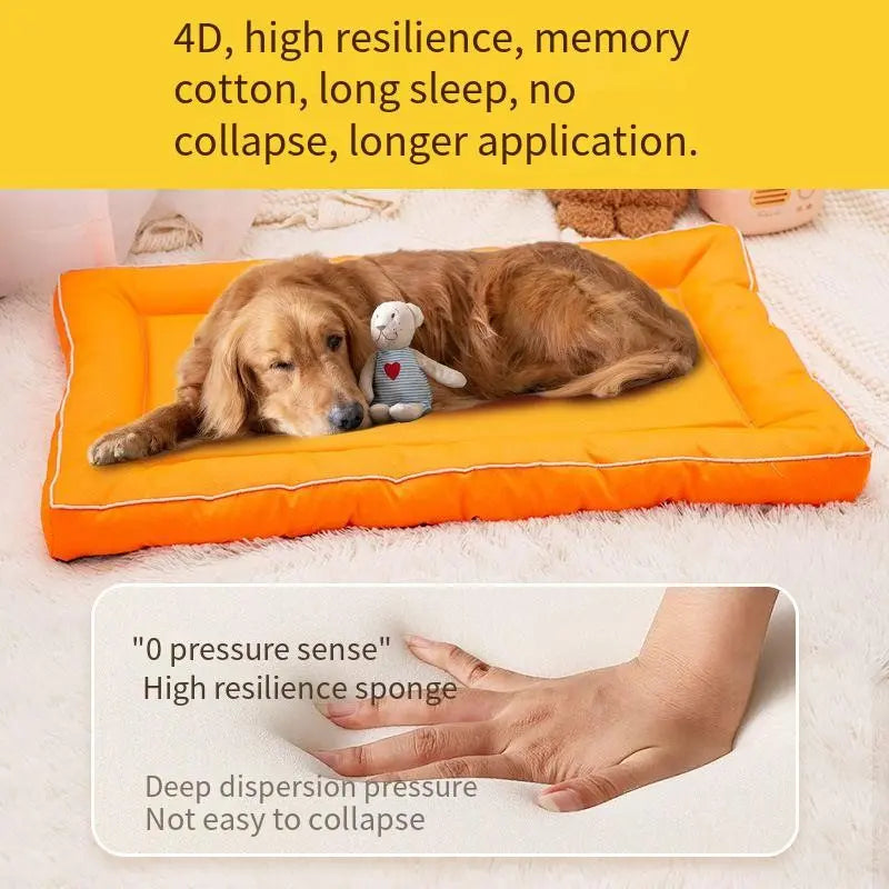 Seasonal Pet Sleep Pad Mats, Waterproof Moisture-Proof Deep Sleep, 4D High Resilience Memory Foam, Durable Easy Clean Pet Bed for Cats Dogs, Shaped Beds
