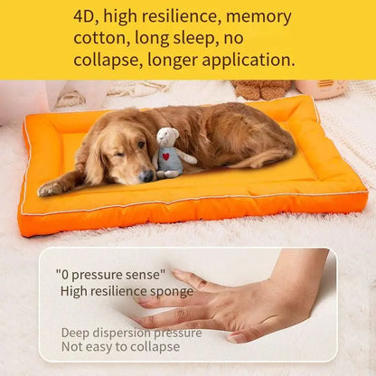 Seasonal Pet Sleep Pad Mats, Waterproof Moisture-Proof Deep Sleep, 4D High Resilience Memory Foam, Durable Easy Clean Pet Bed for Cats Dogs, Shaped Beds