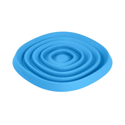 Yipetor Zen Disc: Sensory Calming Tool for Anxious Paws Lick Mat & Slow Feeder,Funnel-Center Foldable Silicone Lick Pad,Bpa Free, Easy to Clean & Dishwasher Safe, GDV Risk Reduction Puzzle Feeder for Semi-Moist Treats, for All Breeds Summervibes Petlovers