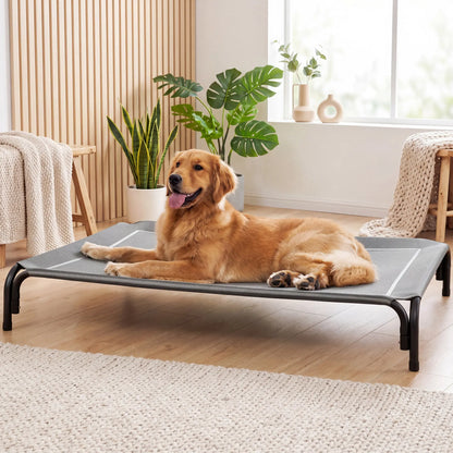 【Tiktokshopstockup】 VALUXE Elevated Dog Bed for Large Dogs, Cooling Pet Cot with Breathable Mesh & Durable Frame, Easy to Clean Raised Pet Mats for Indoor & Outdoor Home Summervibes Petlovers