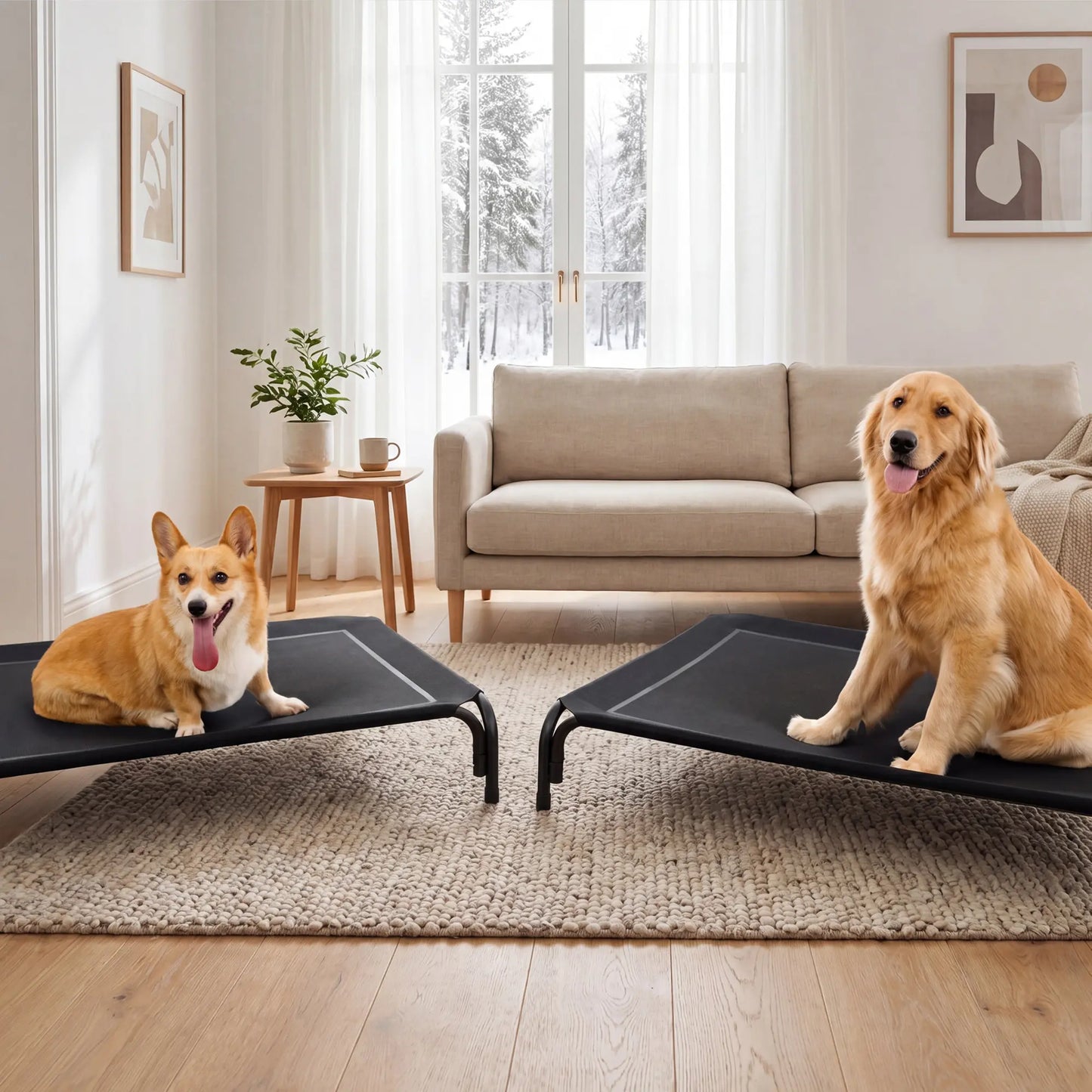 【Tiktokshopstockup】 VALUXE Elevated Dog Bed for Large Dogs, Cooling Pet Cot with Breathable Mesh & Durable Frame, Easy to Clean Raised Pet Mats for Indoor & Outdoor Home Summervibes Petlovers