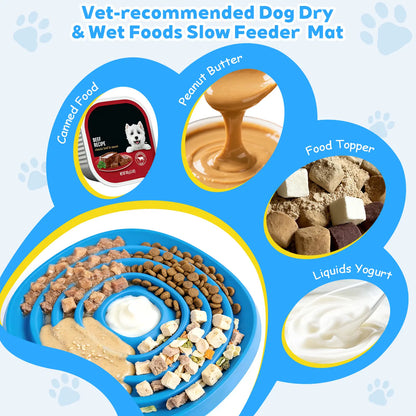 Yipetor Zen Disc: Sensory Calming Tool for Anxious Paws Lick Mat & Slow Feeder,Funnel-Center Foldable Silicone Lick Pad,Bpa Free, Easy to Clean & Dishwasher Safe, GDV Risk Reduction Puzzle Feeder for Semi-Moist Treats, for All Breeds Summervibes Petlovers